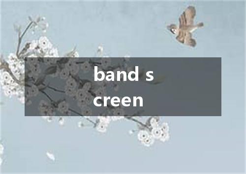 band screen是什么意思