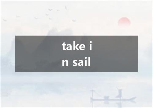 take in sail是什么意思