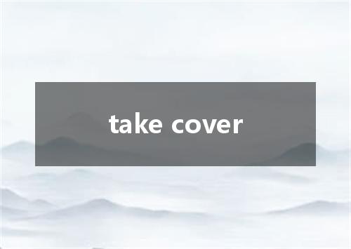 take cover是什么意思