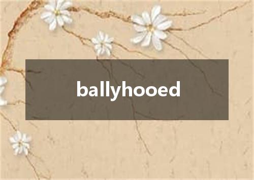 ballyhooed是什么意思