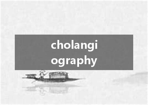 cholangiography是什么意思