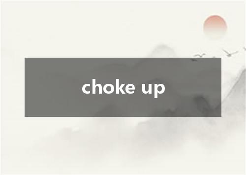 choke up是什么意思