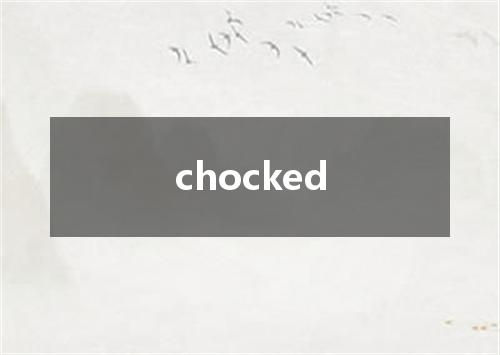 chocked是什么意思