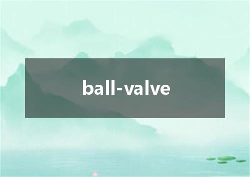 ball-valve是什么意思