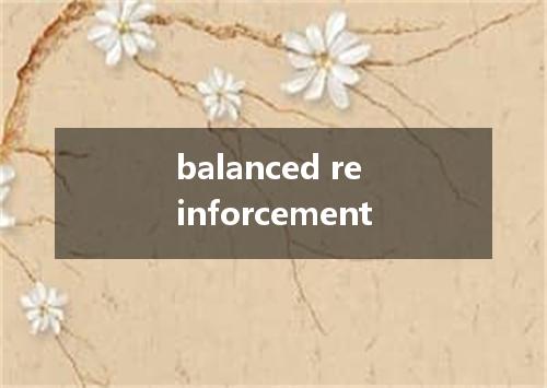 balanced reinforcement是什么意思