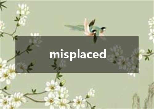 misplaced是什么意思