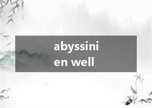 abyssinien well是什么意思