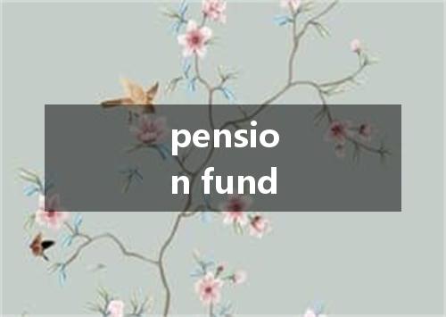 pension fund是什么意思