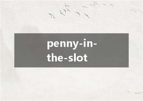 penny-in-the-slot是什么意思