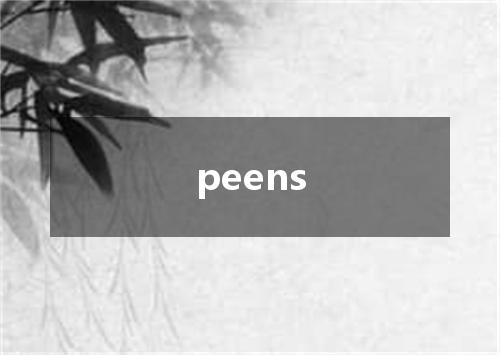 peens是什么意思