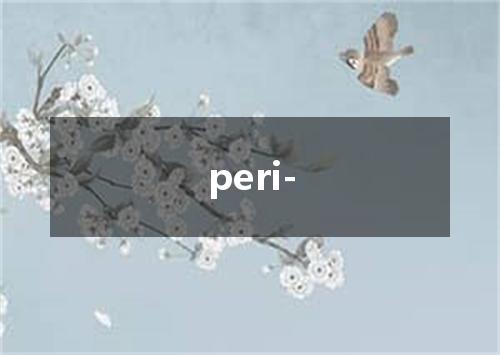 peri-是什么意思