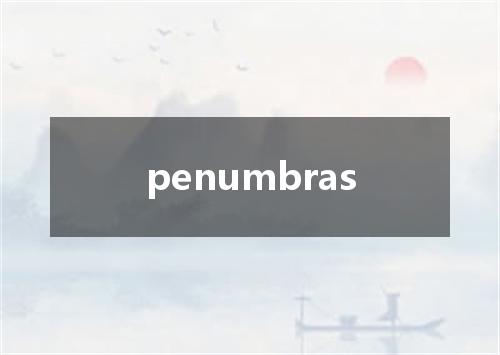 penumbras是什么意思