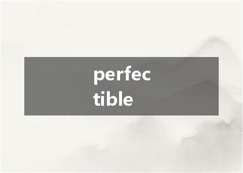 perfectible是什么意思