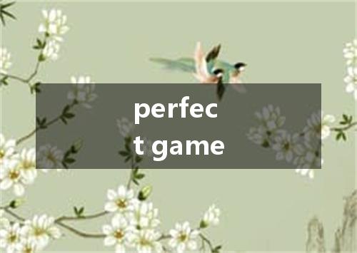 perfect game是什么意思