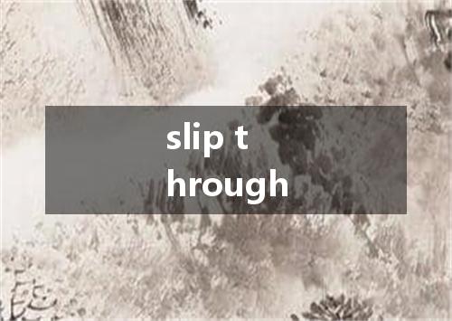 slip through是什么意思