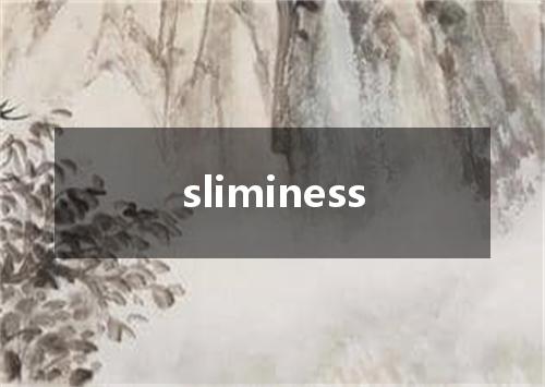 sliminess是什么意思