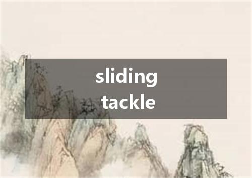 sliding tackle是什么意思