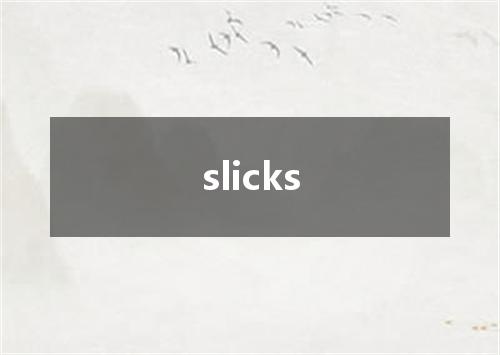 slicks是什么意思
