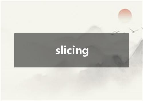 slicing是什么意思