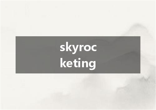 skyrocketing是什么意思