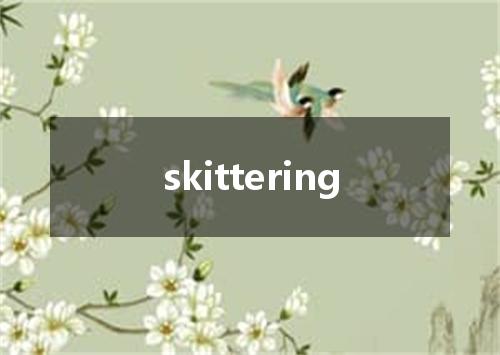skittering是什么意思