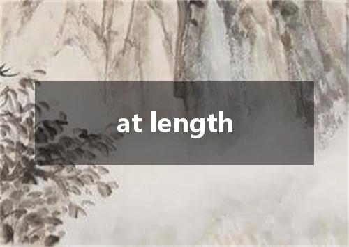 at length是什么意思