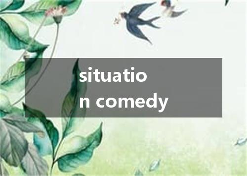 situation comedy是什么意思