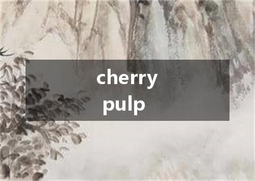 cherry pulp是什么意思