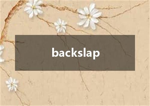 backslap是什么意思