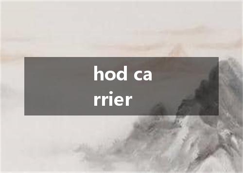 hod carrier是什么意思