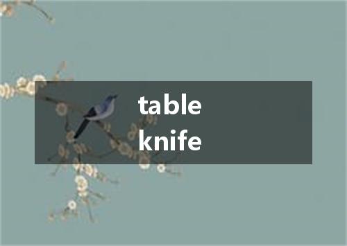 table knife是什么意思