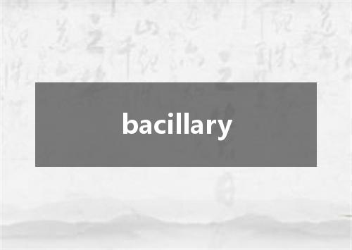 bacillary是什么意思