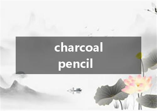charcoal pencil是什么意思