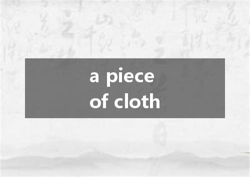 a piece of cloth是什么意思