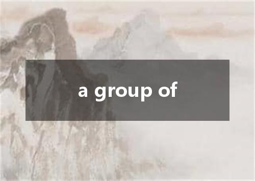 a group of是什么意思