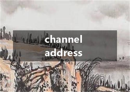 channel address是什么意思