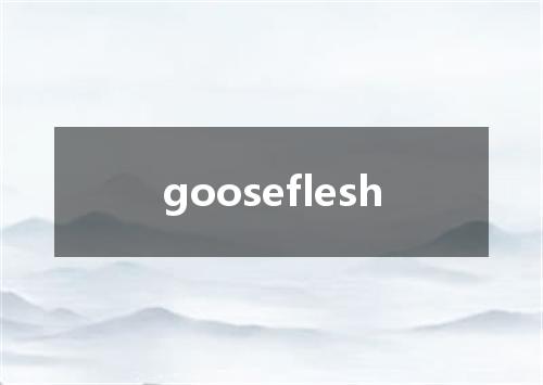gooseflesh是什么意思