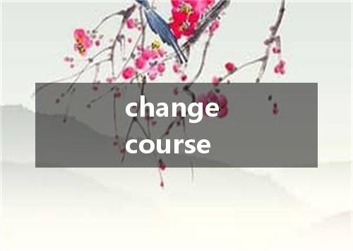 change course是什么意思
