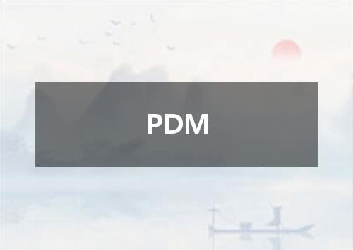PDM是什么意思