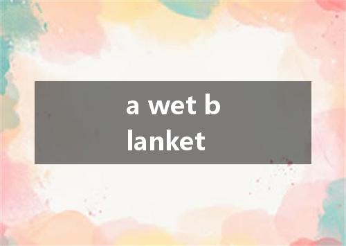 a wet blanket是什么意思