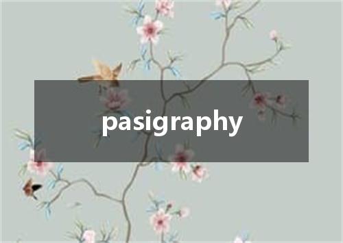 pasigraphy是什么意思