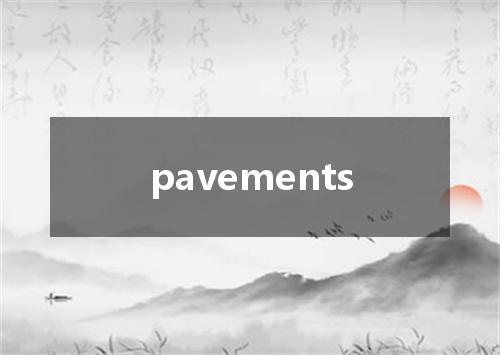 pavements是什么意思