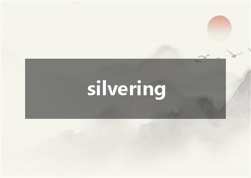 silvering是什么意思