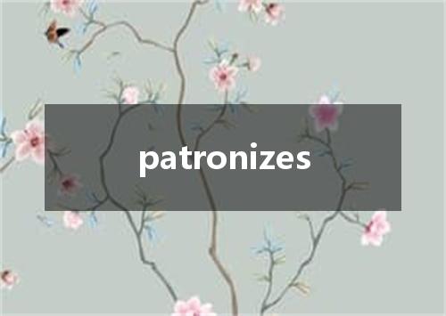 patronizes是什么意思