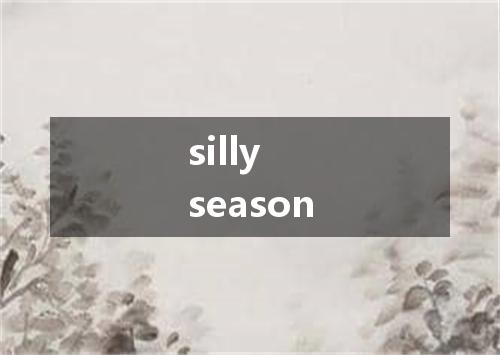 silly season是什么意思