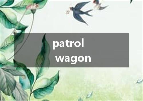 patrol wagon是什么意思