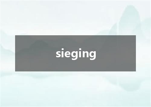 sieging是什么意思