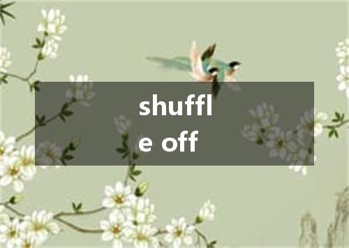 shuffle off是什么意思