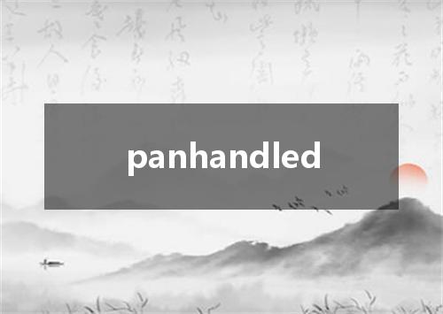 panhandled是什么意思