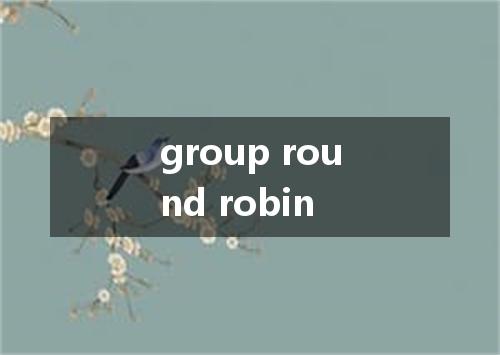 group round robin是什么意思